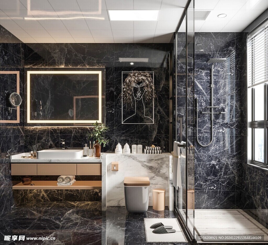 卫生间厕所洗手台盆卫浴家居装修