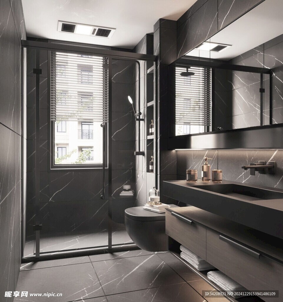 卫生间淋浴室厕所洗手间家装修饰