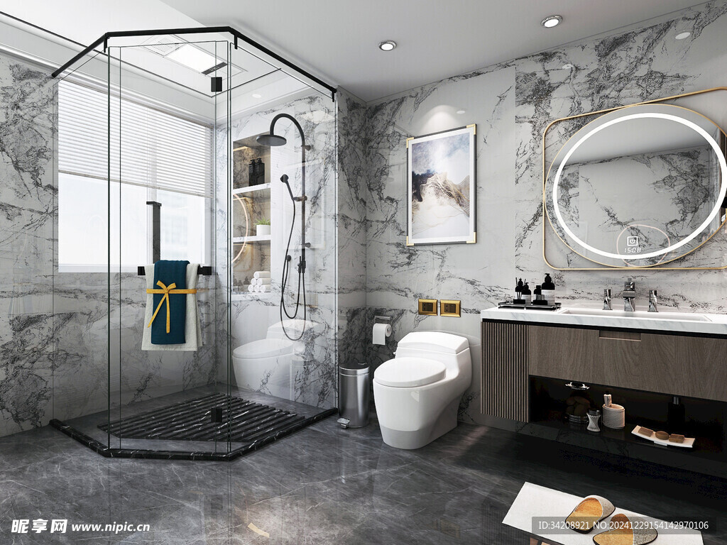 卫生间淋浴室厕所洗手间干湿分离