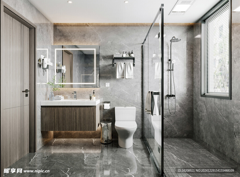 卫生间淋浴室厕所洗手间干湿分离