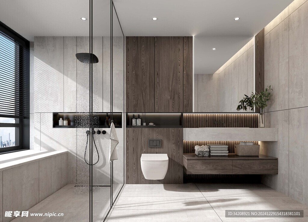 卫生间淋浴室厕所洗手间干湿分离