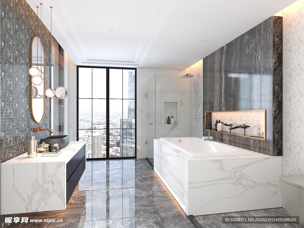 卫生间淋浴室厕所洗手间干湿分离