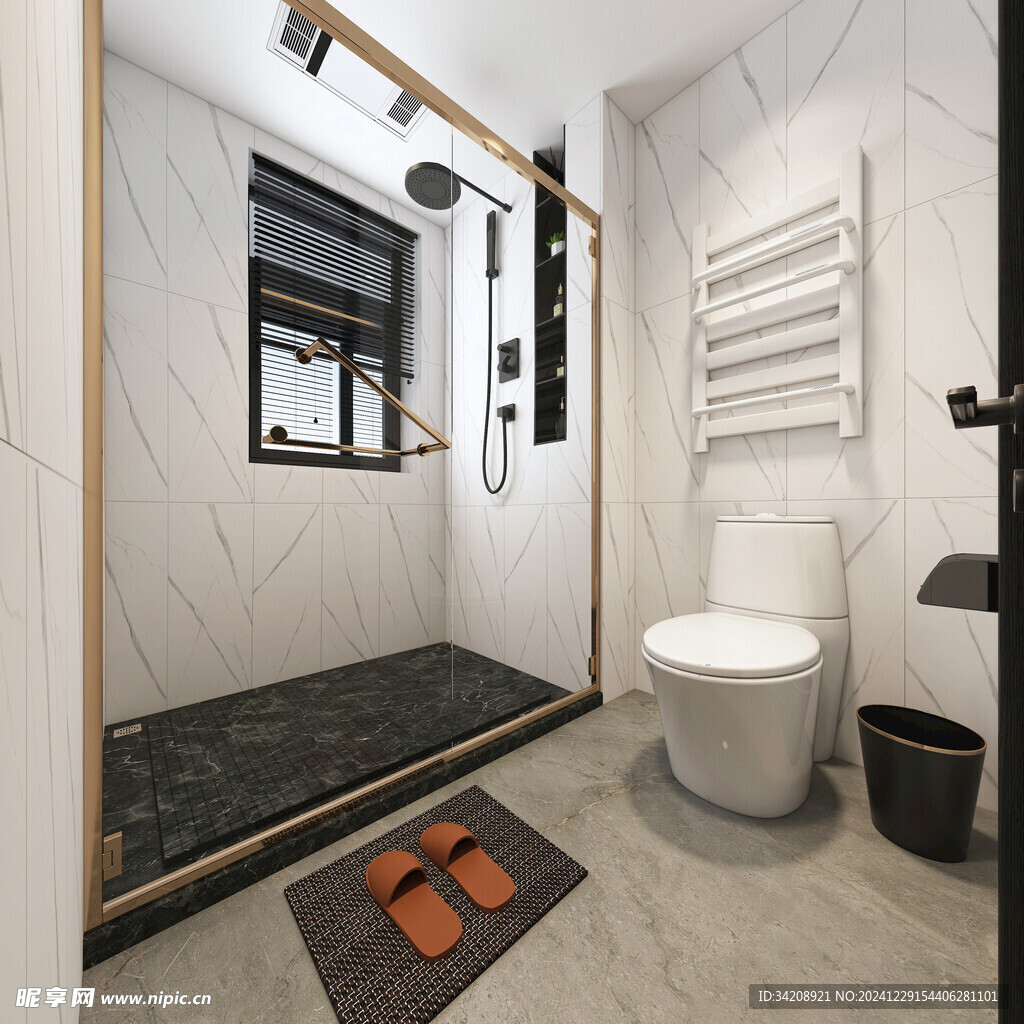 卫生间淋浴室厕所洗手间干湿分离