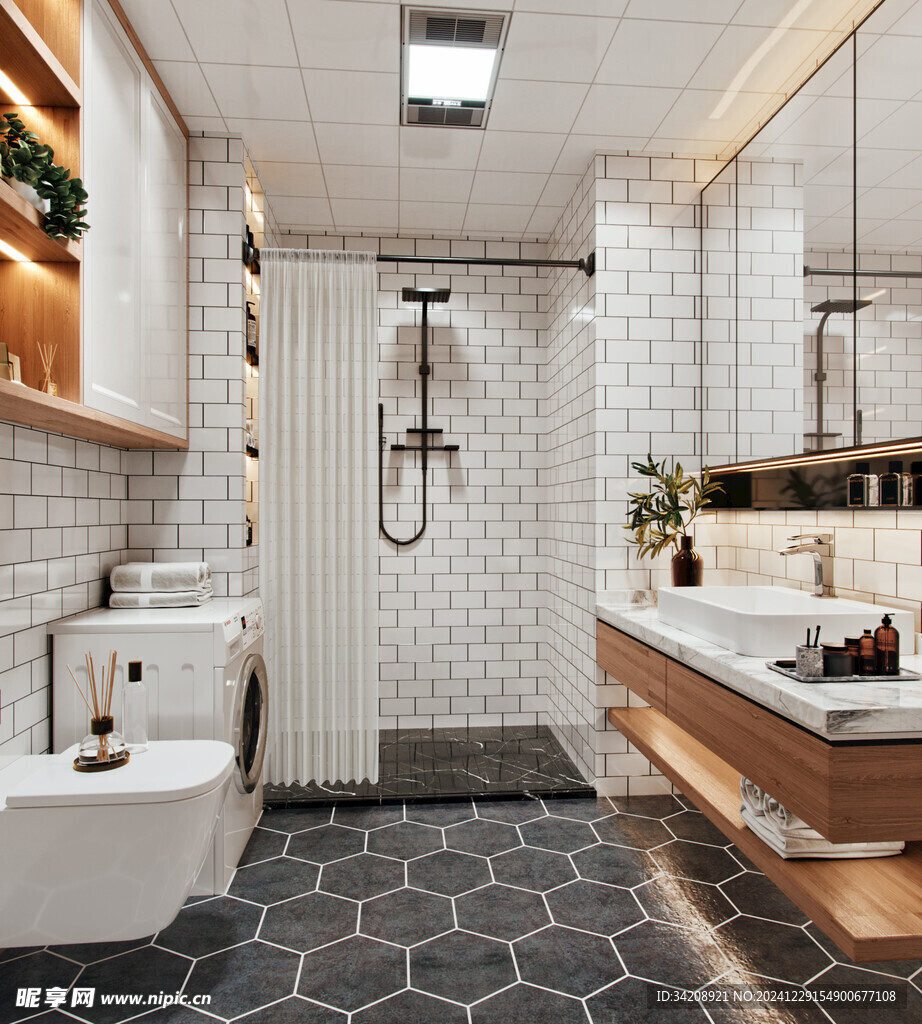 卫生间淋浴室厕所洗手间干湿分离