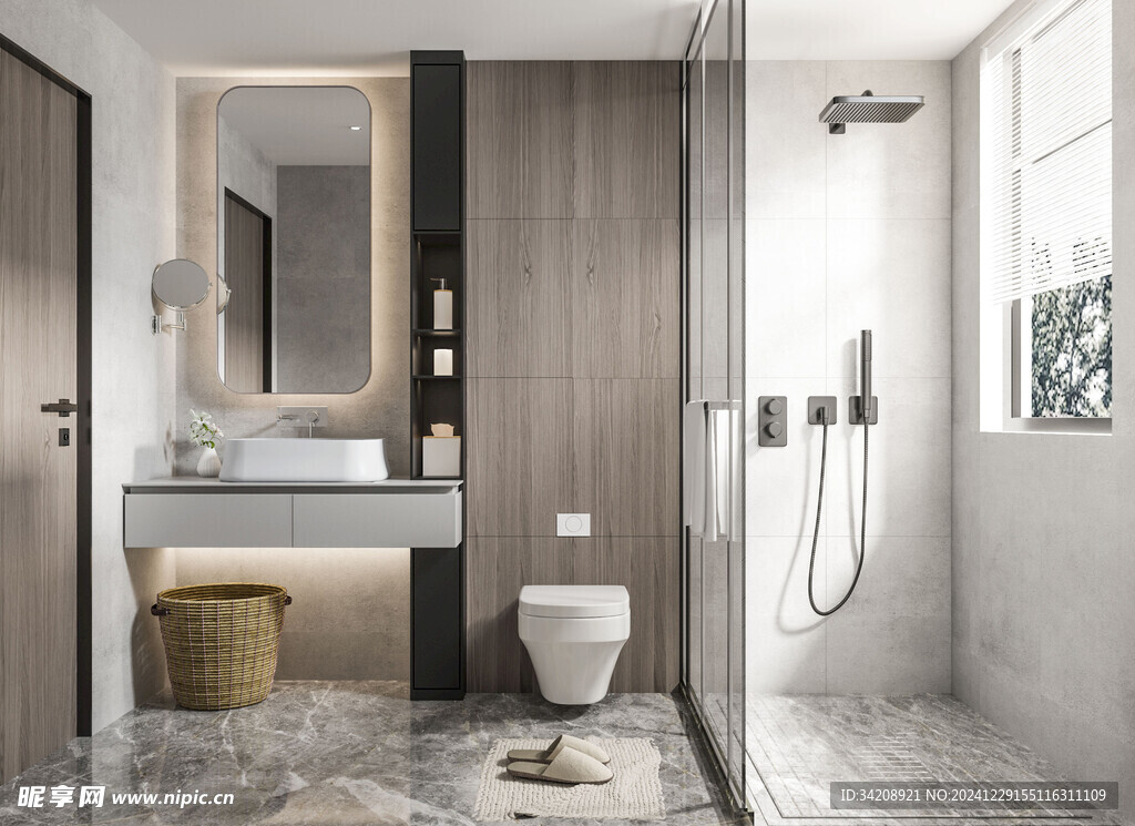 卫生间淋浴室厕所洗手间干湿分离