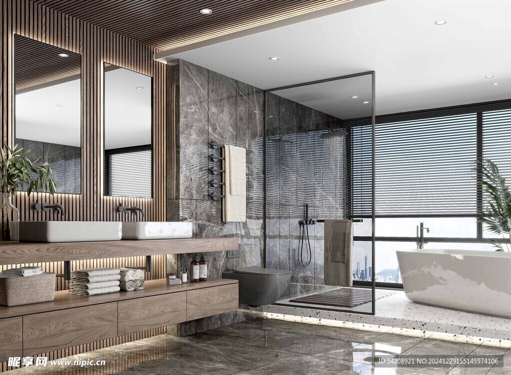 卫生间淋浴室厕所洗手间干湿分离