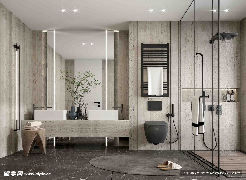 卫生间厕所洗手台盆卫浴家居装修