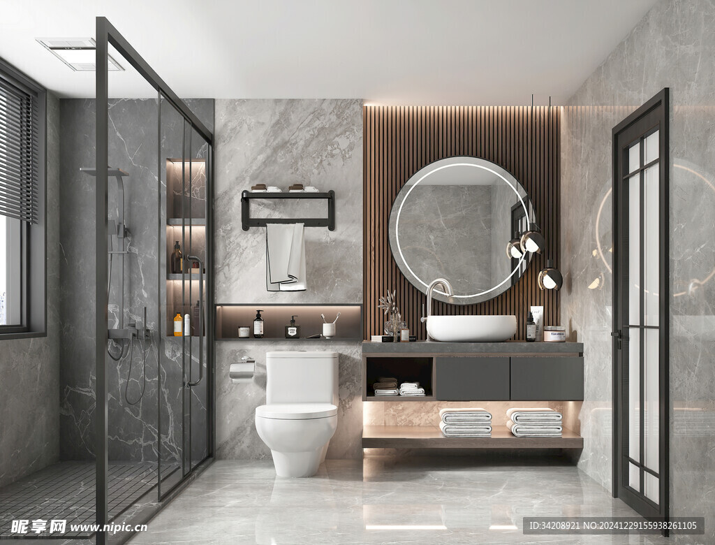 卫生间厕所洗手台盆卫浴家居装修