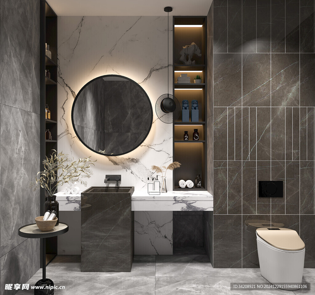 卫生间厕所洗手台盆卫浴家居装修