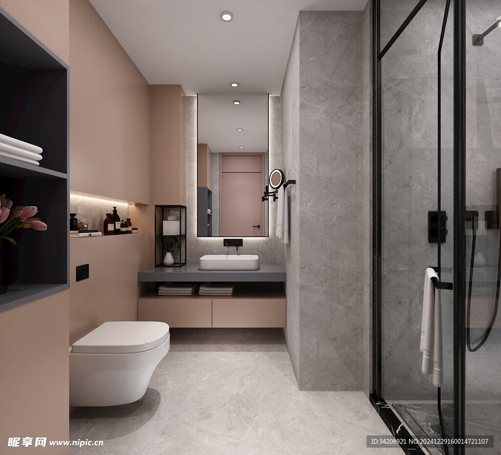 卫生间厕所洗手台盆卫浴家居装修