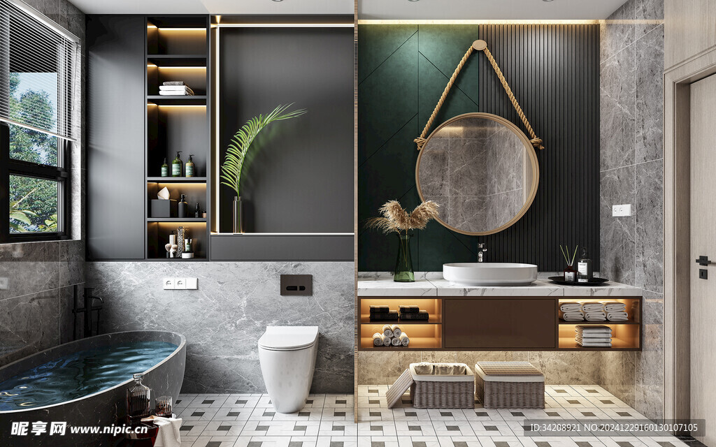 卫生间厕所洗手台盆卫浴家居装修