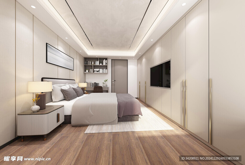 家居客厅卧装修高定现代简约设计