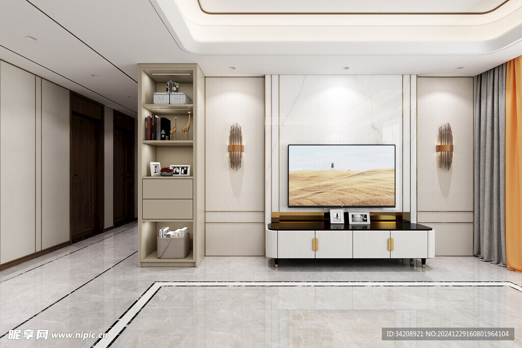 家居客厅卧装修高定现代简约设计