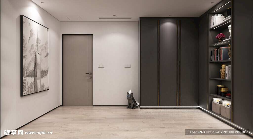 家居客厅卧装修高定现代简约设计