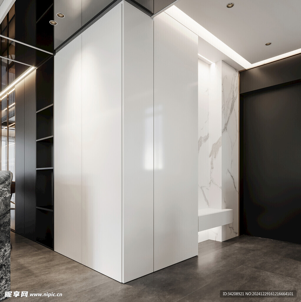 家居客厅卧装修柜子现代简约设计