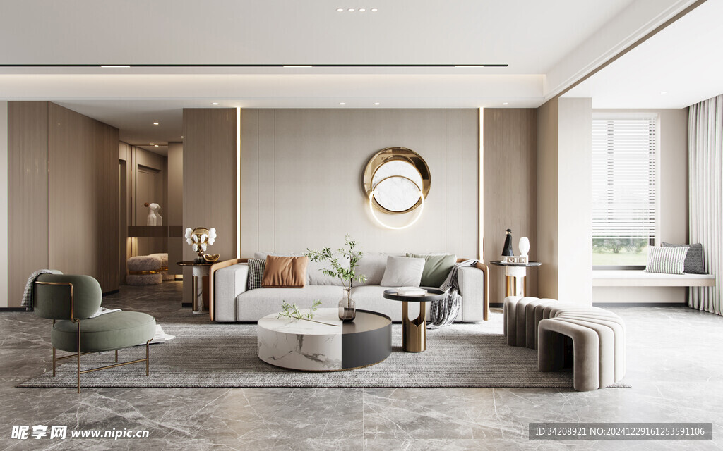 家居客厅卧装修柜子现代简约设计