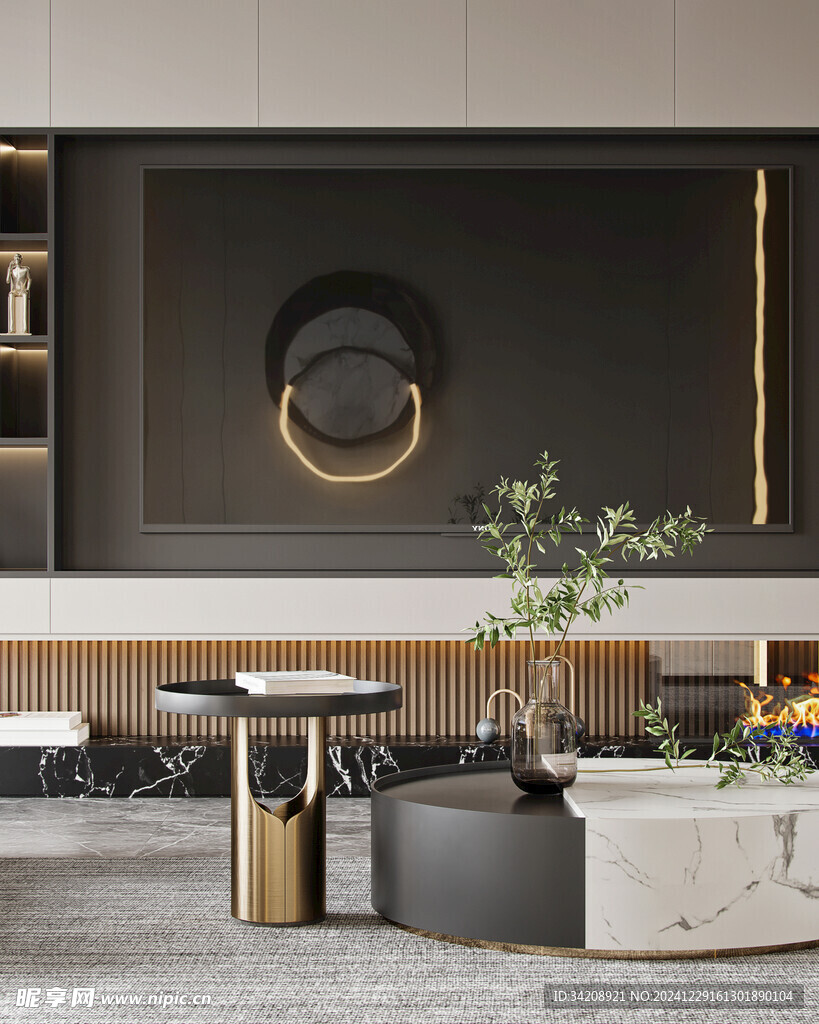 家居客厅卧装修柜子现代简约设计