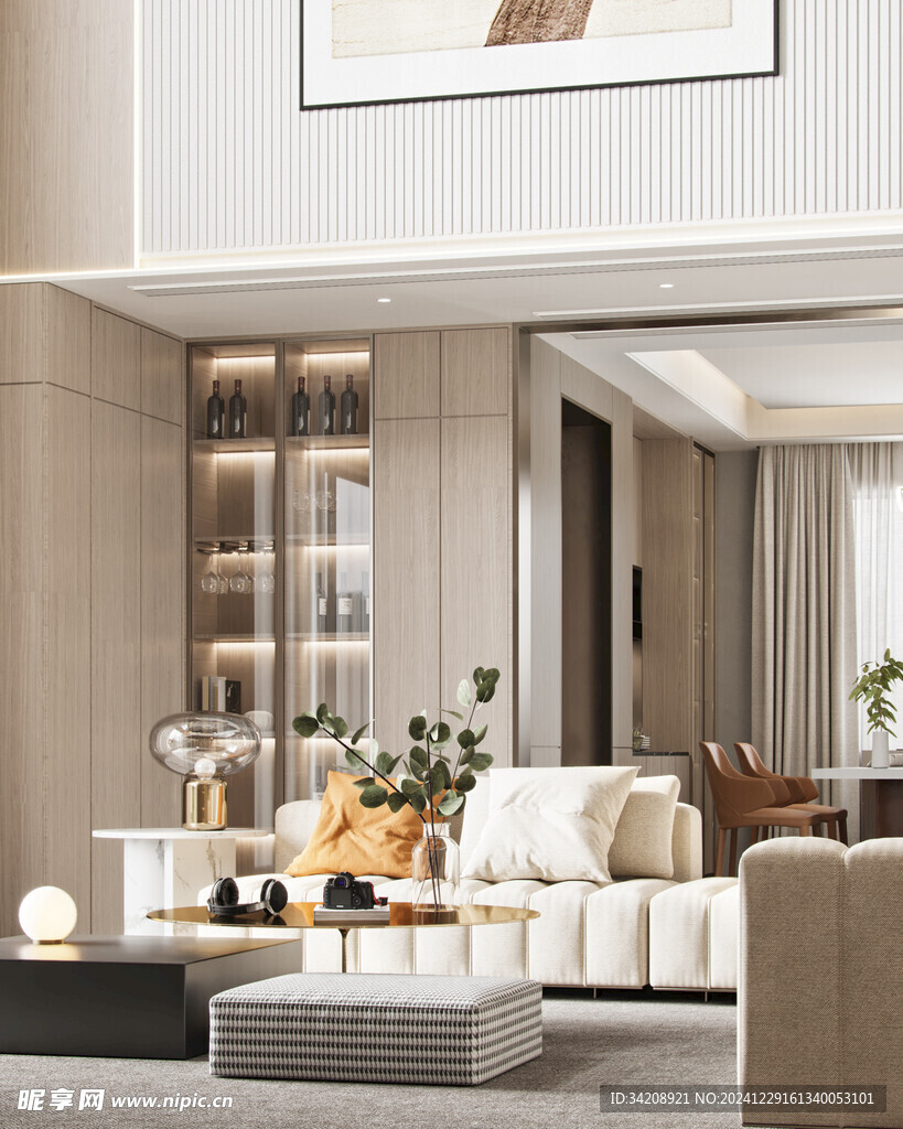 家居客厅卧装修柜子现代简约设计