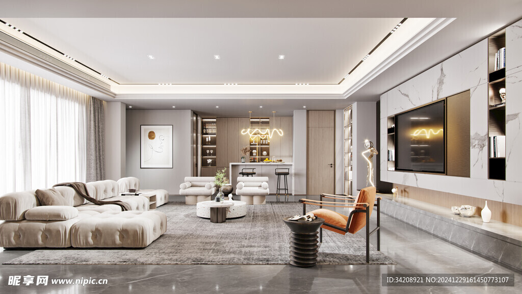 家居客厅卧装修柜子现代简约设计