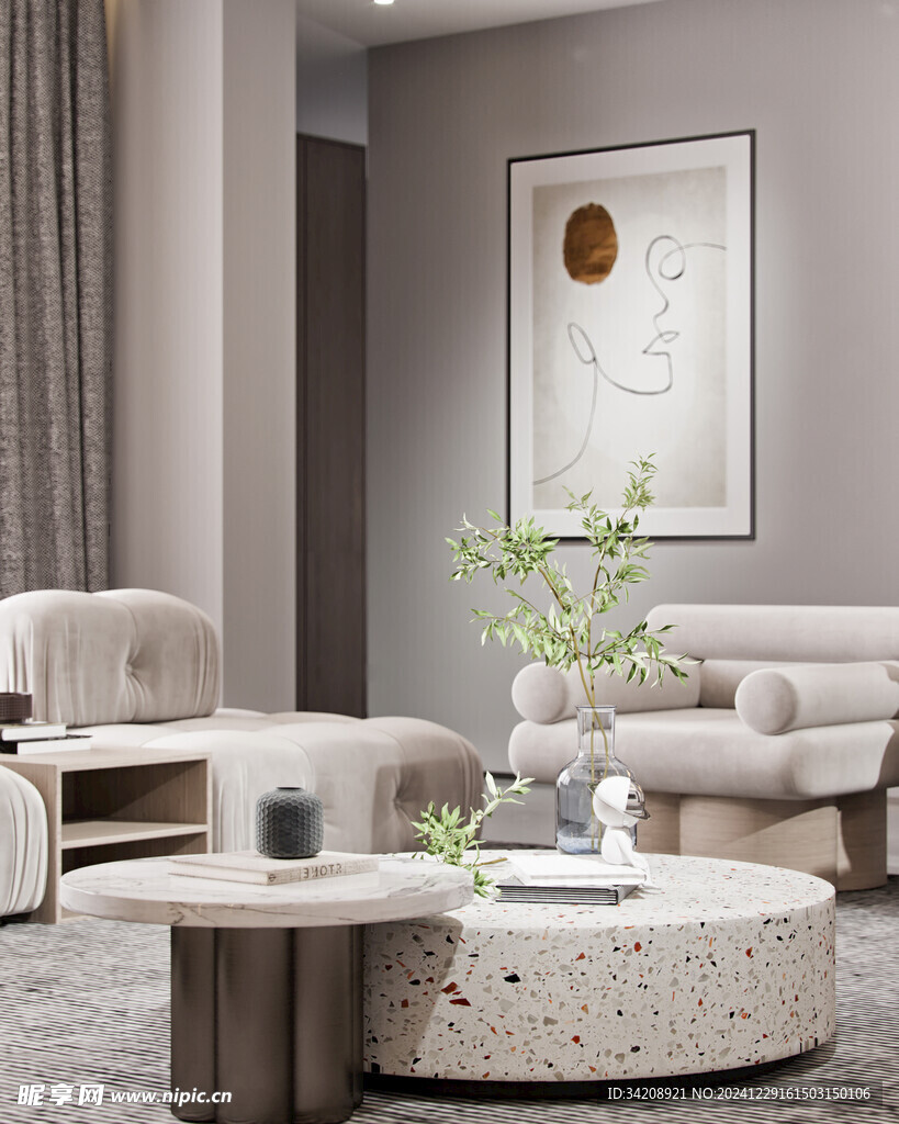 家居客厅卧装修柜子现代简约设计