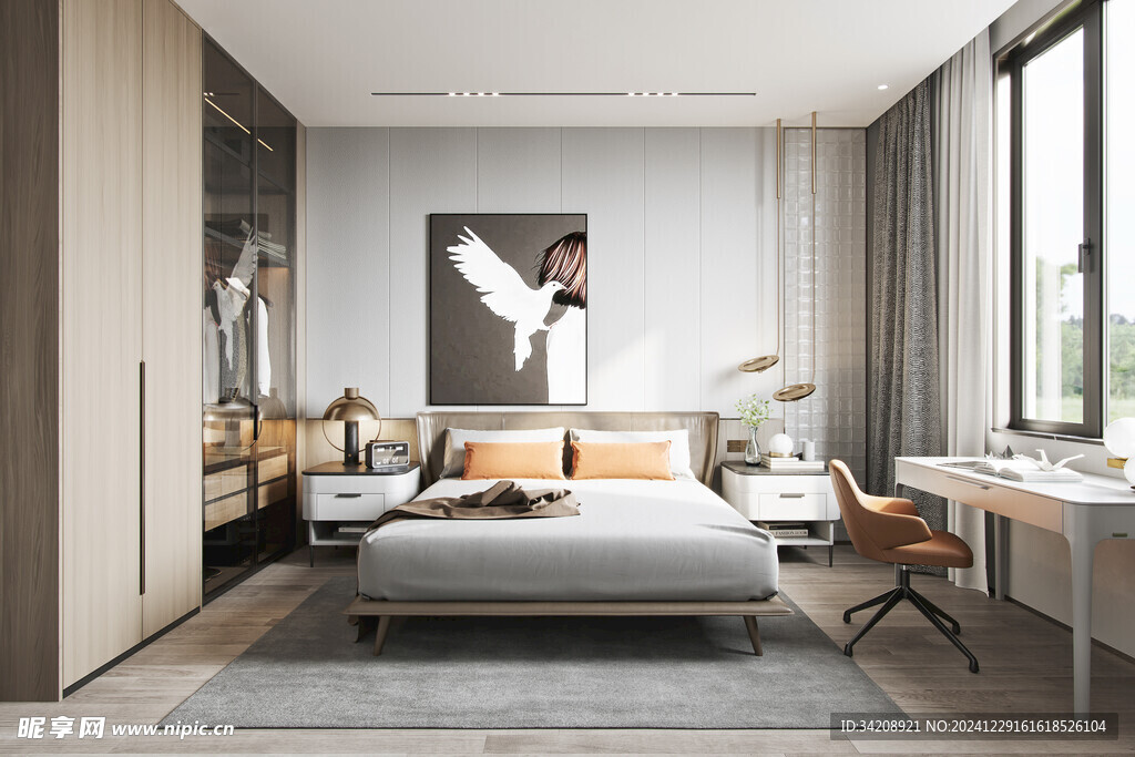 家居客厅卧装修柜子现代简约设计