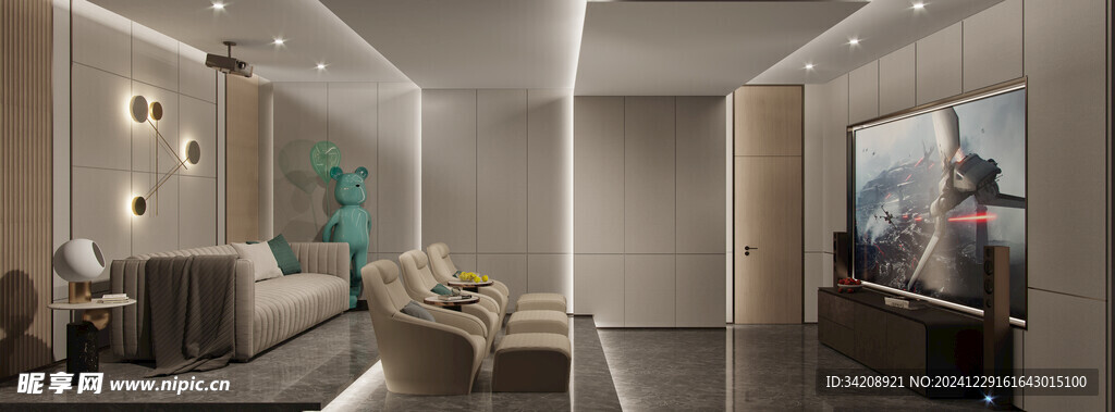 家居客厅卧装修柜子现代简约设计