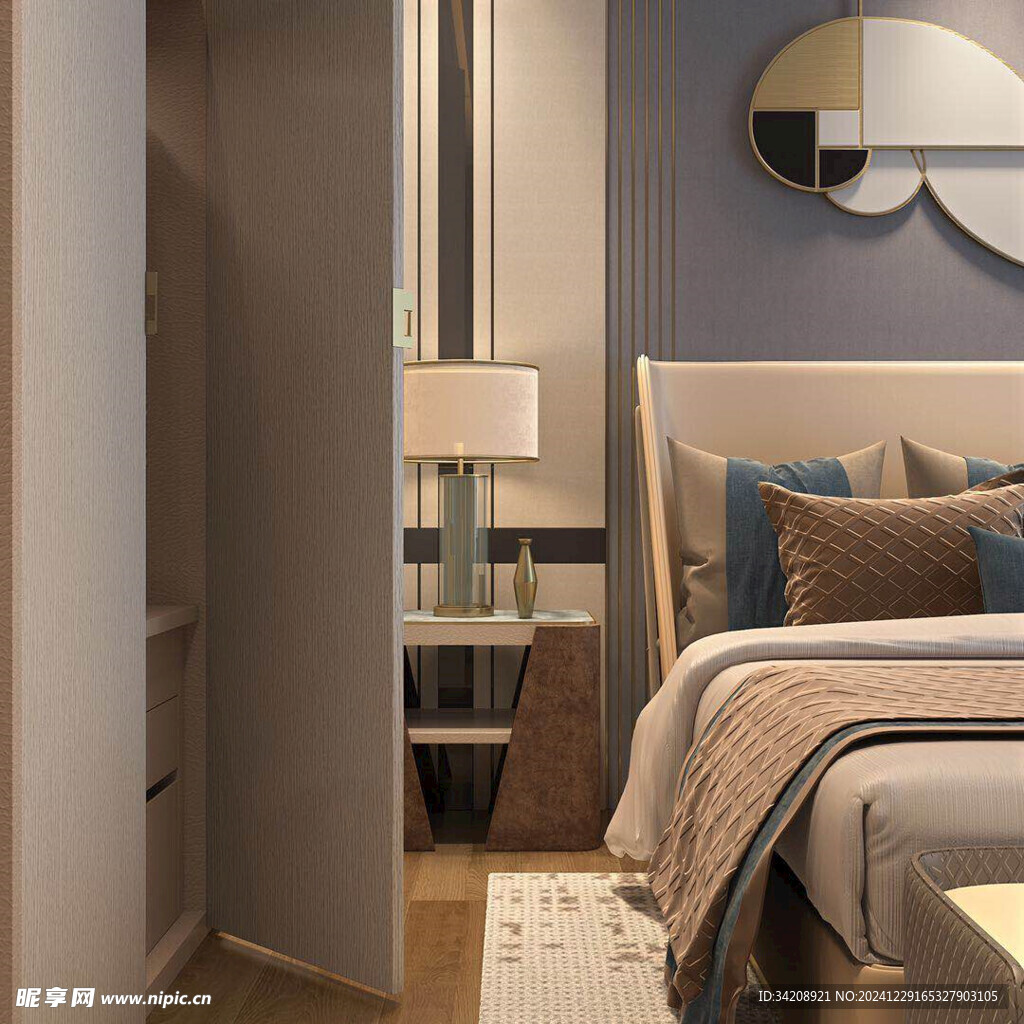 家居客厅卧装修高定现代简约设计