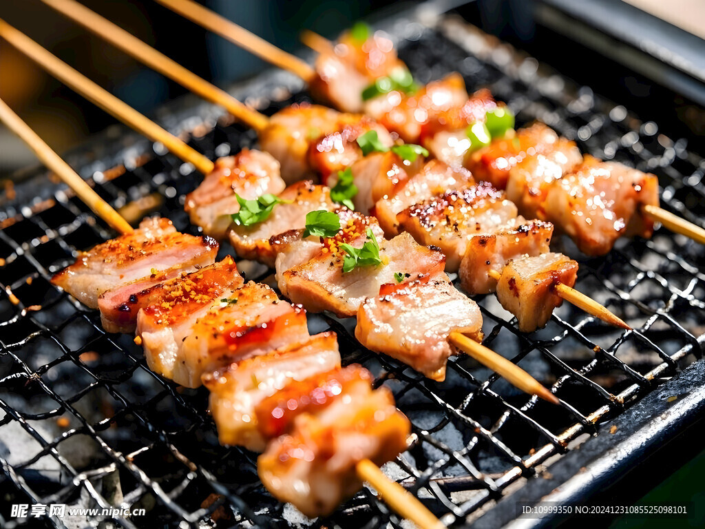 五花肉烤串
