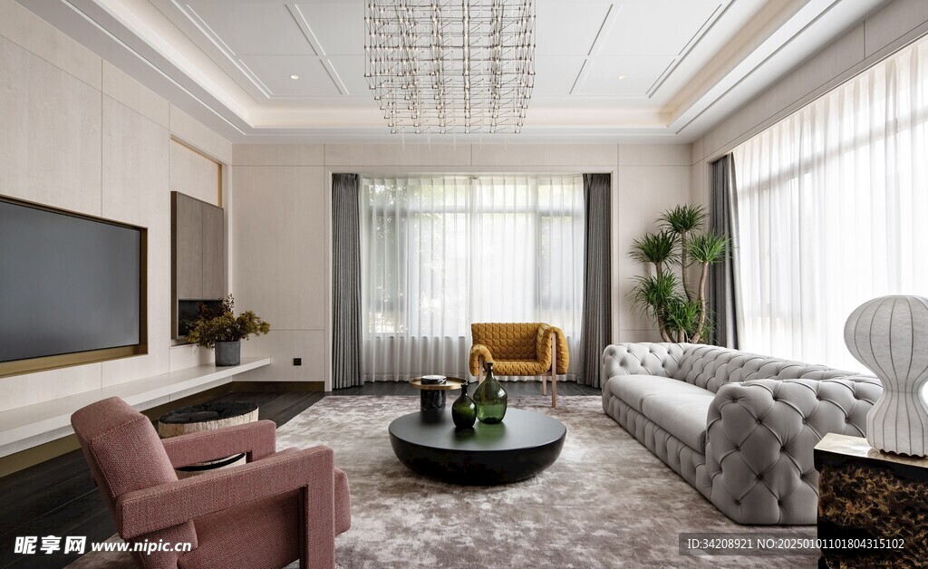 家居客厅卧装修卧室现代简约设计