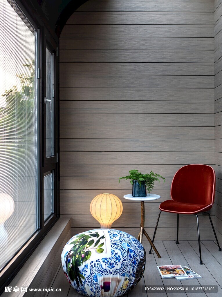 家居客厅卧装修卧室现代简约阳台