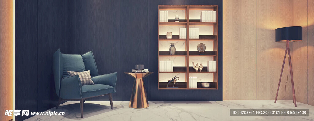 客厅卧室装修极简现代简约中古风