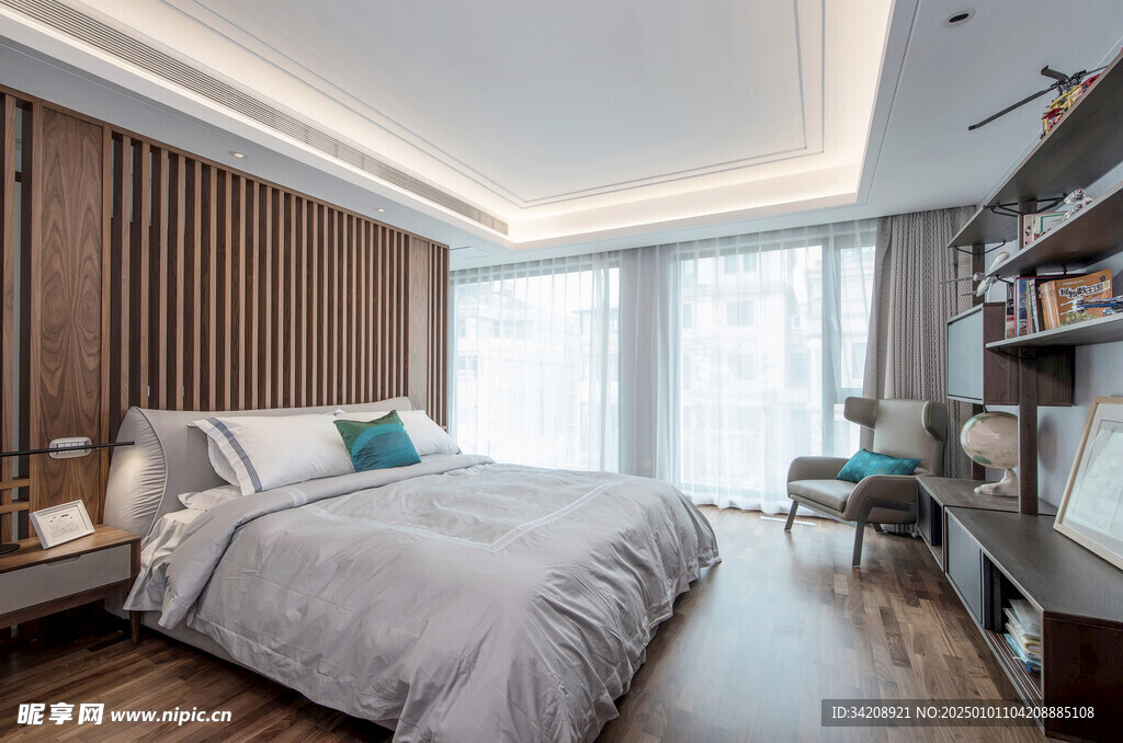 客厅卧室装修极简现代简约中古风