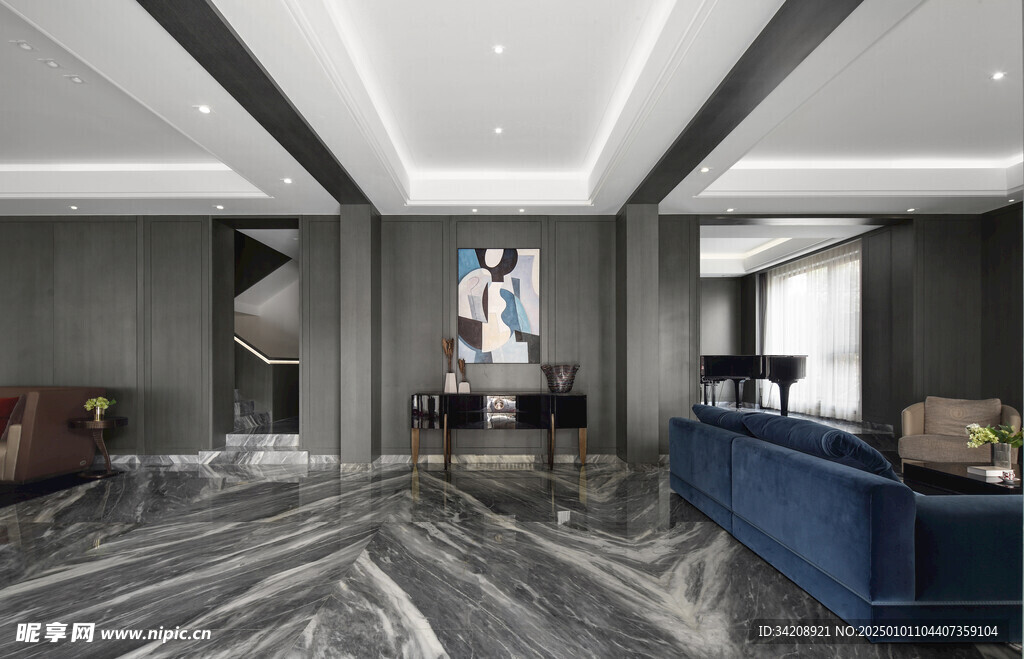 客厅卧室装修极简现代简约中古风