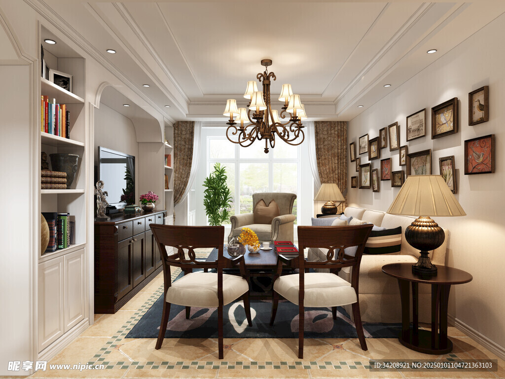 吊顶天花无主灯客厅卧室现代简约