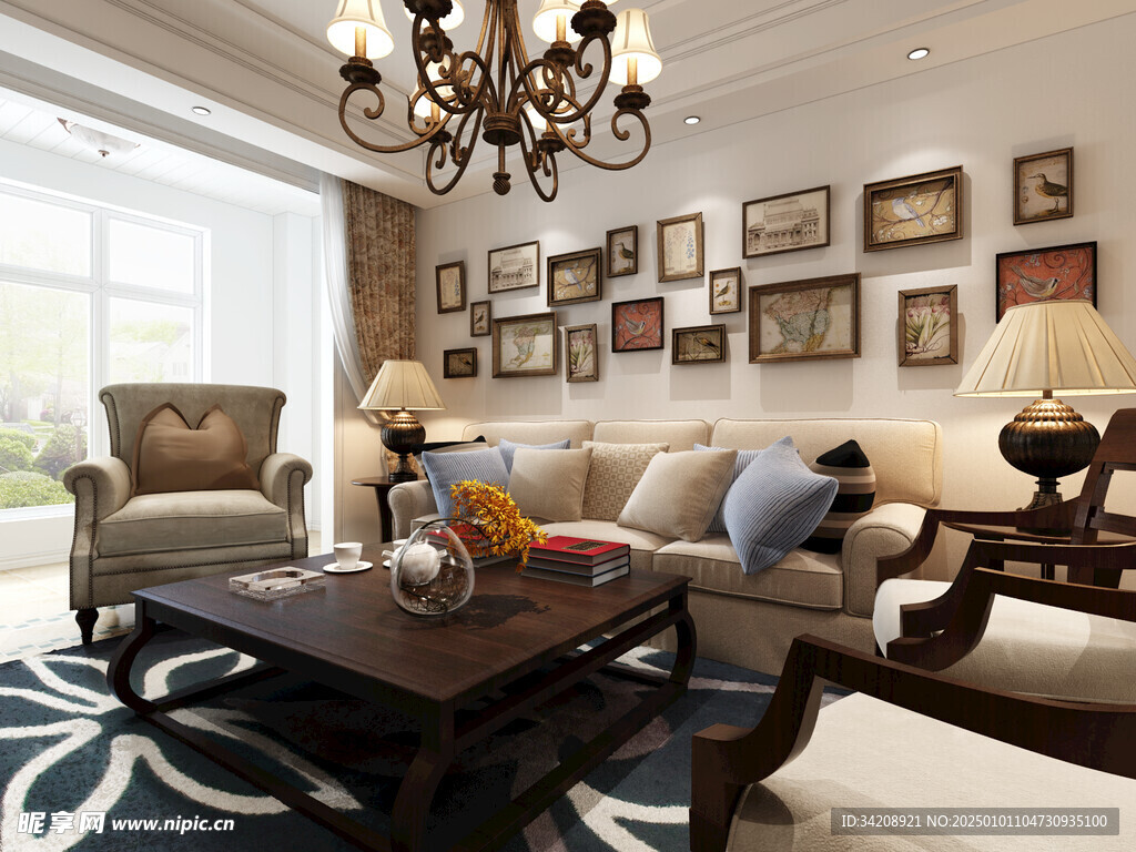 吊顶天花无主灯客厅卧室现代简约