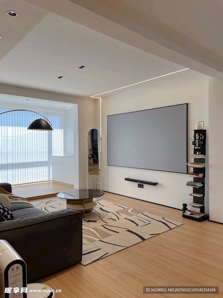 吊顶天花无主灯客厅装修现代简约