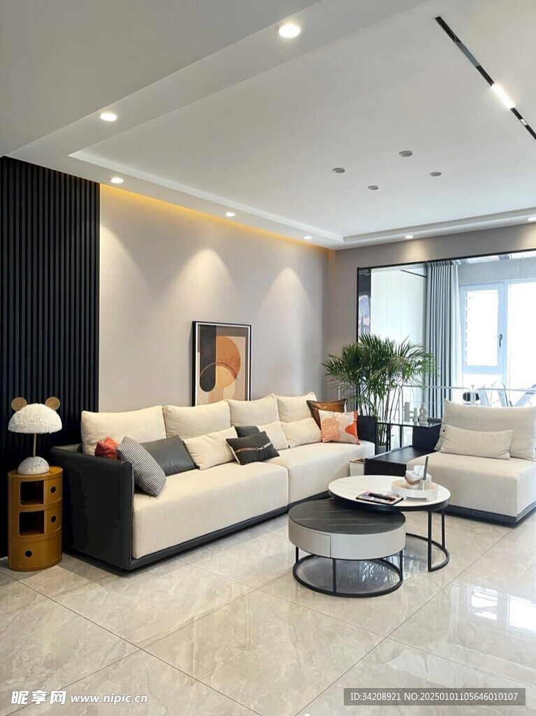 吊顶天花无主灯客厅卧室现代简约