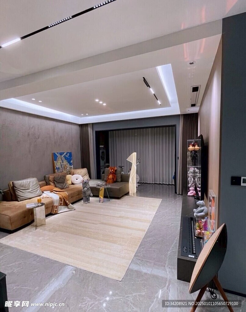 吊顶天花无主灯客厅卧室现代简约