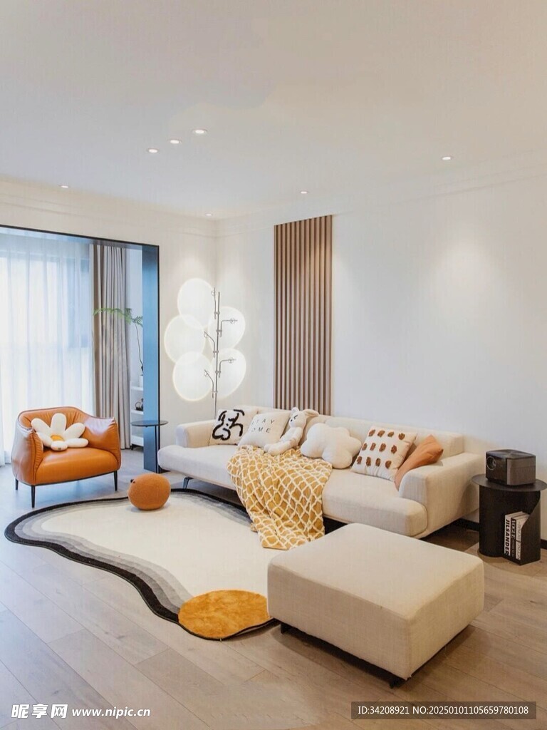 吊顶天花无主灯客厅卧室现代简约