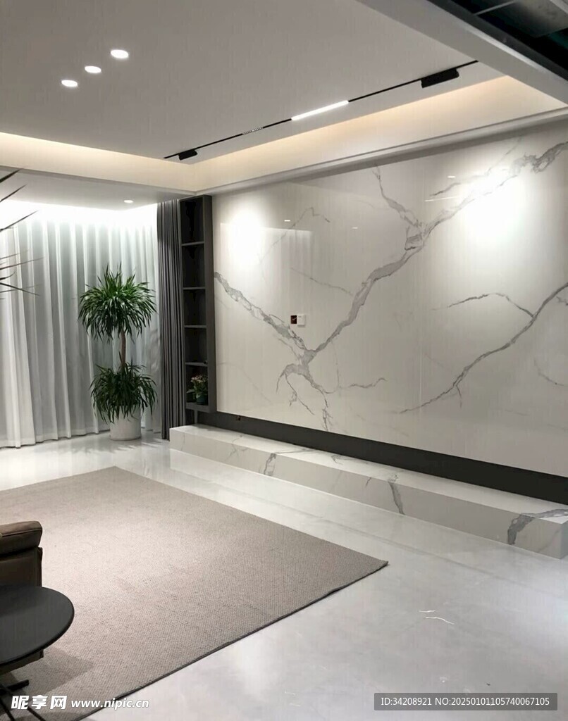 吊顶天花无主灯客厅装修现代简约