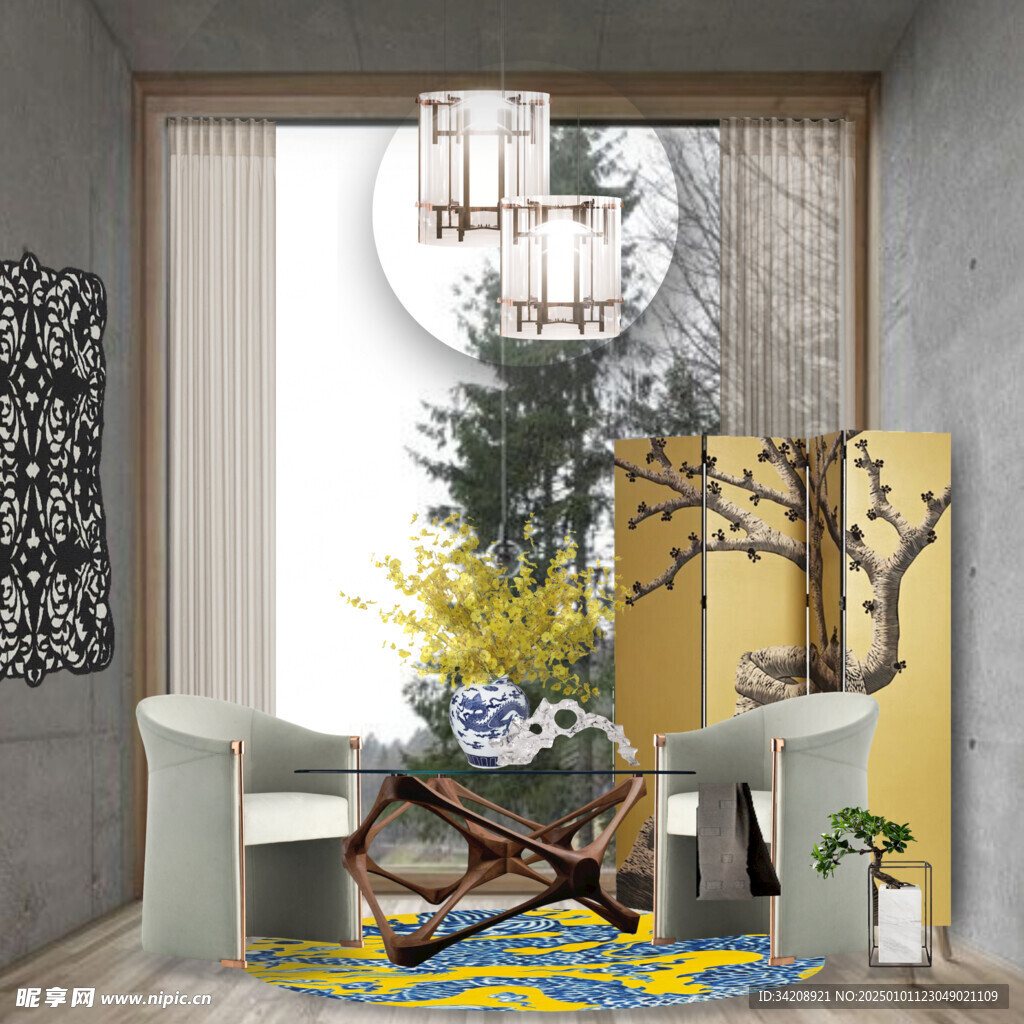 装修乳胶漆北欧家具墙面软装搭配