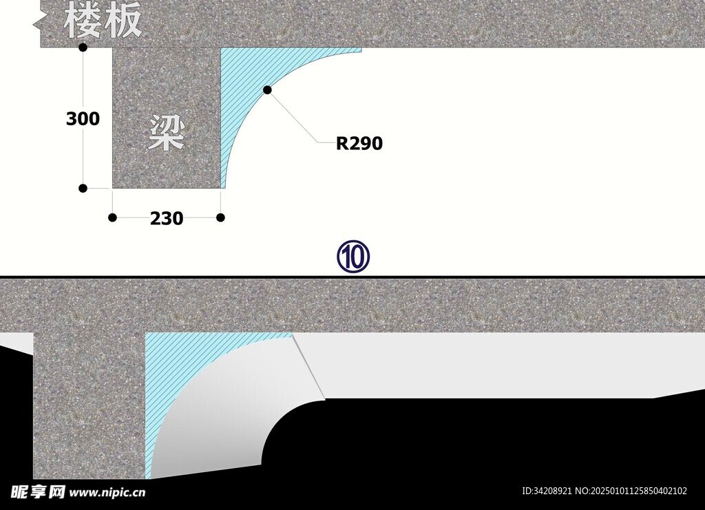 曲弧手法弱化家具装修天花板设计