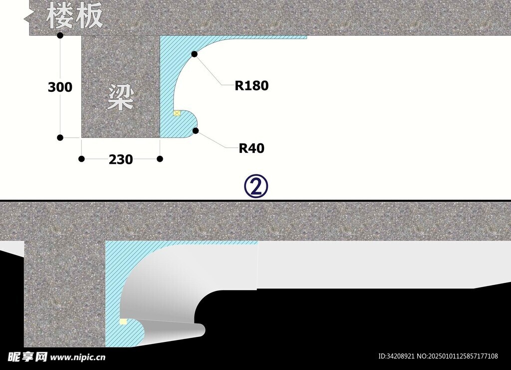 曲弧手法弱化家具装修天花板设计