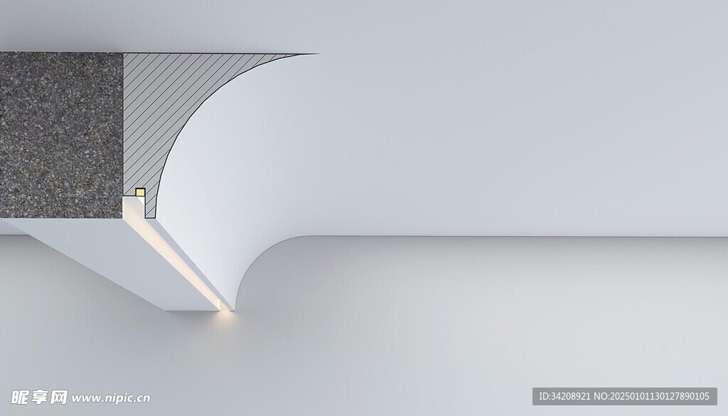 方正尖锐梁变成优美曲线家居装修