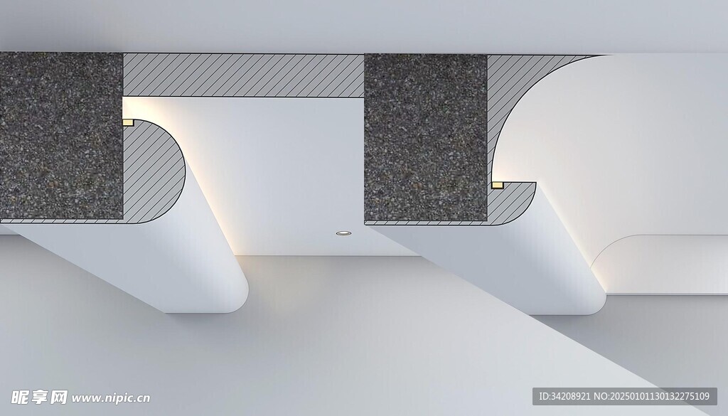 方正尖锐梁变成优美曲线家居装修