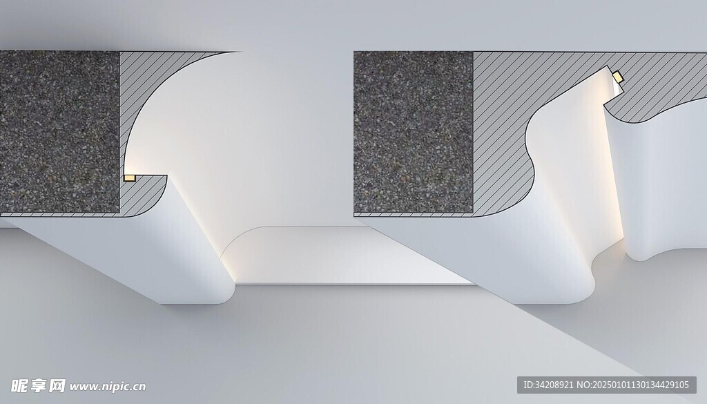 方正尖锐梁变成优美曲线家居装修