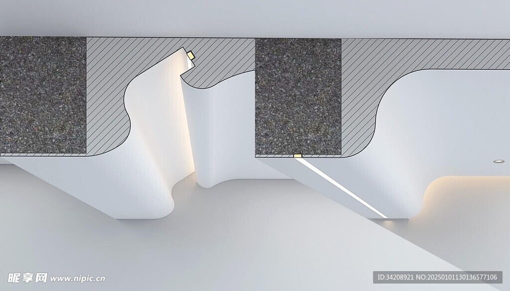 方正尖锐梁变成优美曲线家居装修