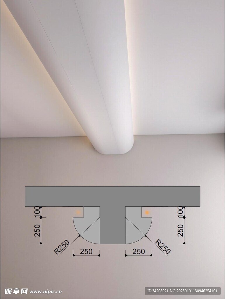 顶上天花有梁的弱化方法家居装修