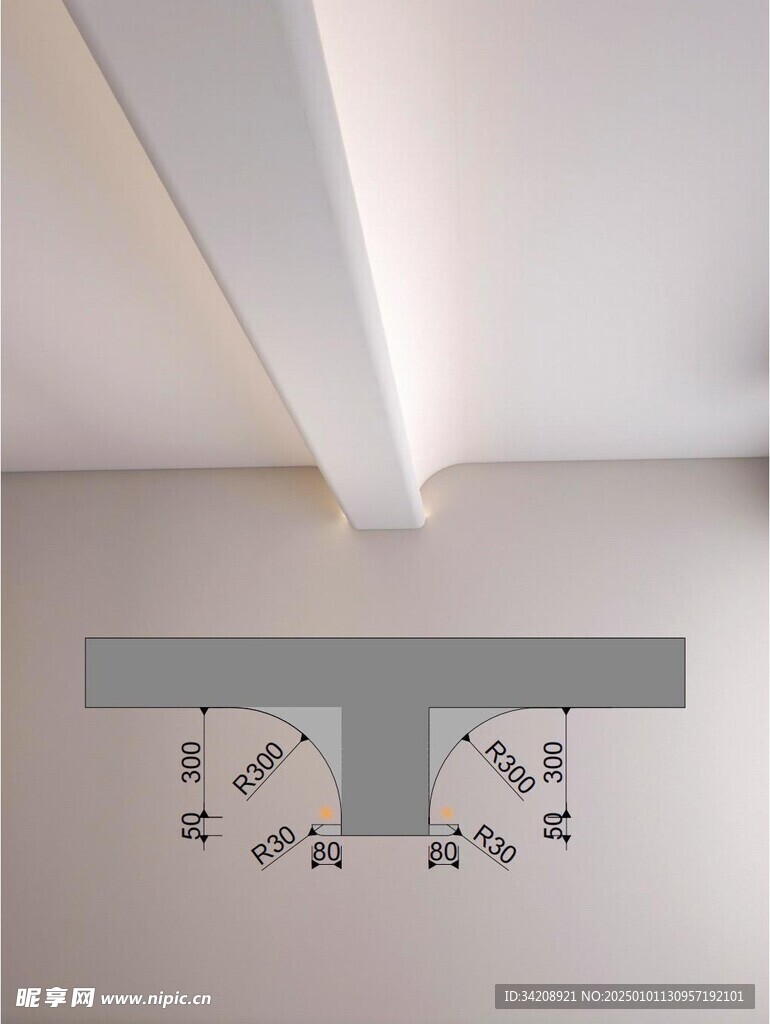 顶上天花有梁的弱化方法家居装修