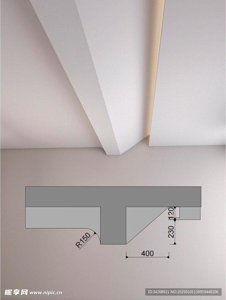顶上天花有梁的弱化方法家居装修